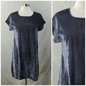 These Three Boutique LIGHT-CATCHING Velvet Grey&Silver Shift Dress